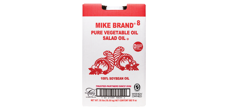 Mike Brand pure vegetable oil salad oil branded boxes.